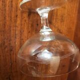 Set of five crystal champagne glasses