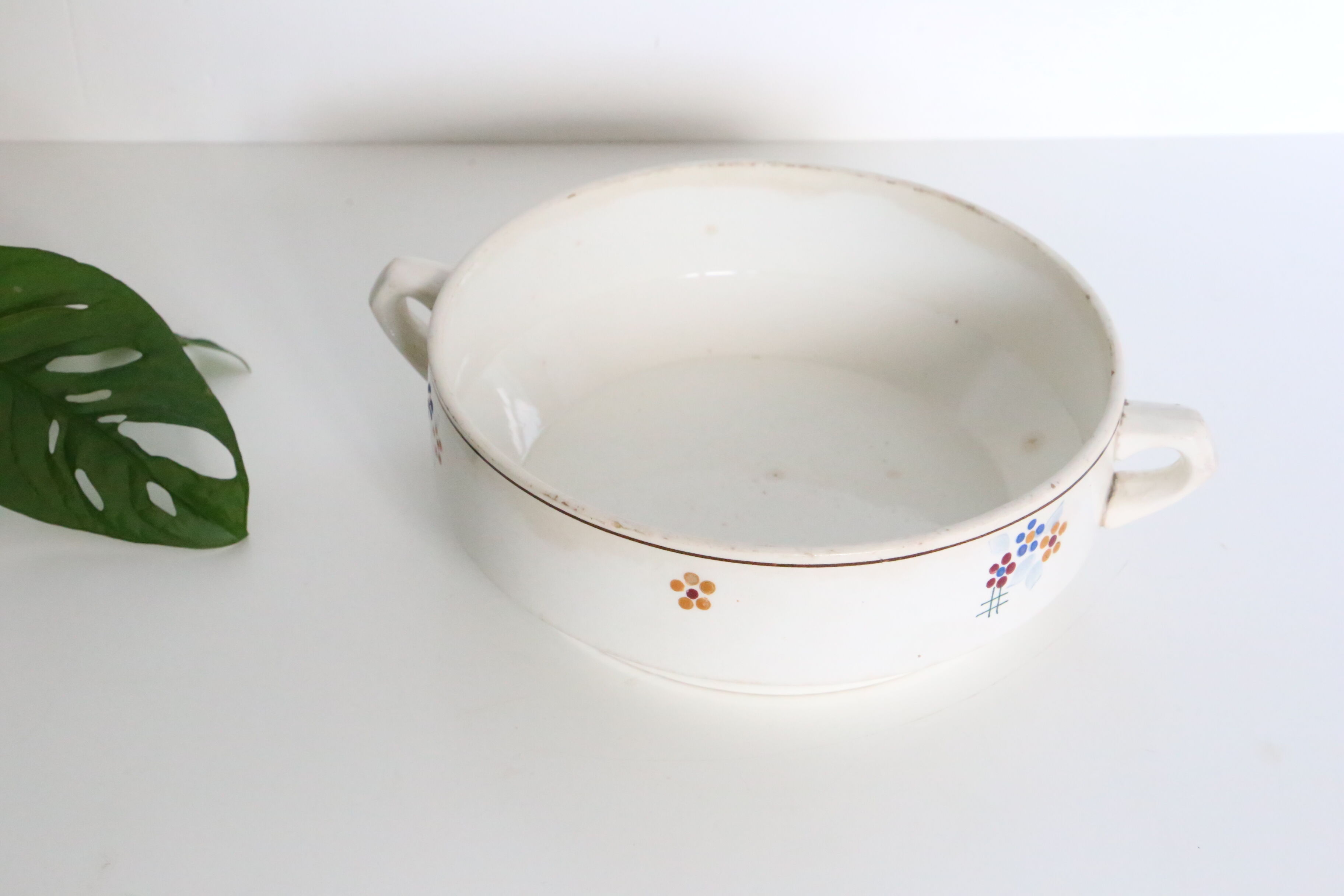 Ceramic salad, Sarreguemines, French Manufacture