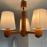 70’s Scandinavian pine wood chandelier