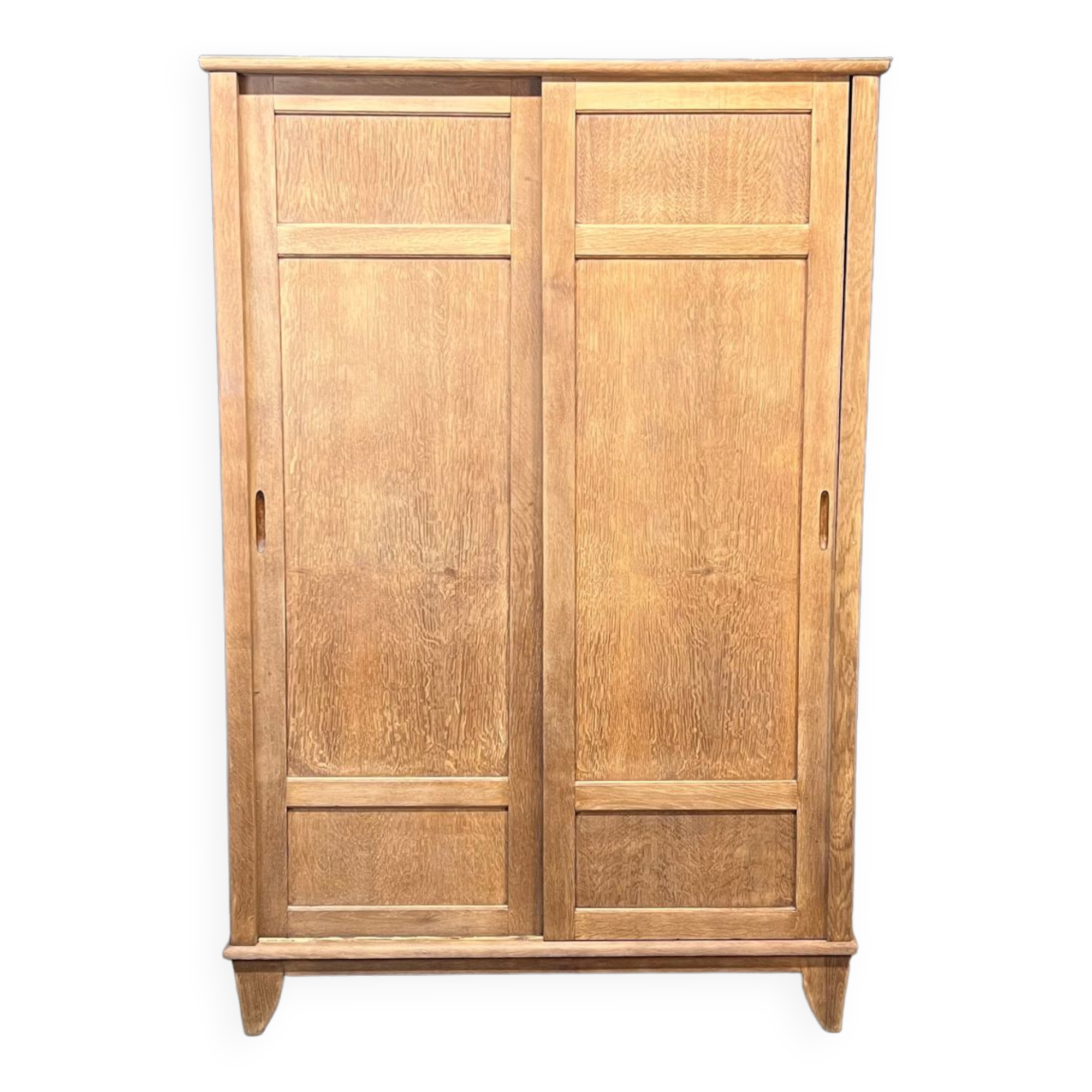 Vintage sliding wardrobe natural oak