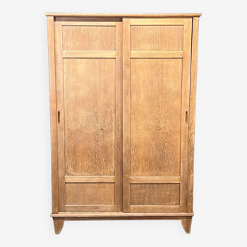 Vintage sliding wardrobe natural oak