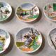 6 dessert plates by Benjamin Rabier Sarreguemines
