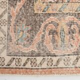 Pale Red & Brown Large Antique Turkish Rug, 157x299Cm