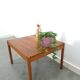 Vierkante Deense teak salontafel Magnus Olesen met ronde poten, nr.2