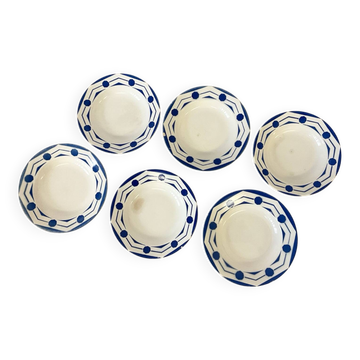 6 deep plates Digoin Sarreguemines - Ciboulette Collection