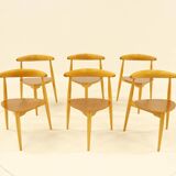 Heart dining set, designed by Hans Wegner for Fitz Hansen,  Denmark 1960s