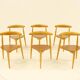 Heart dining set, designed by Hans Wegner for Fitz Hansen,  Denmark 1960s