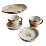 Set of two Keraluc cups and saucers (Quimper)