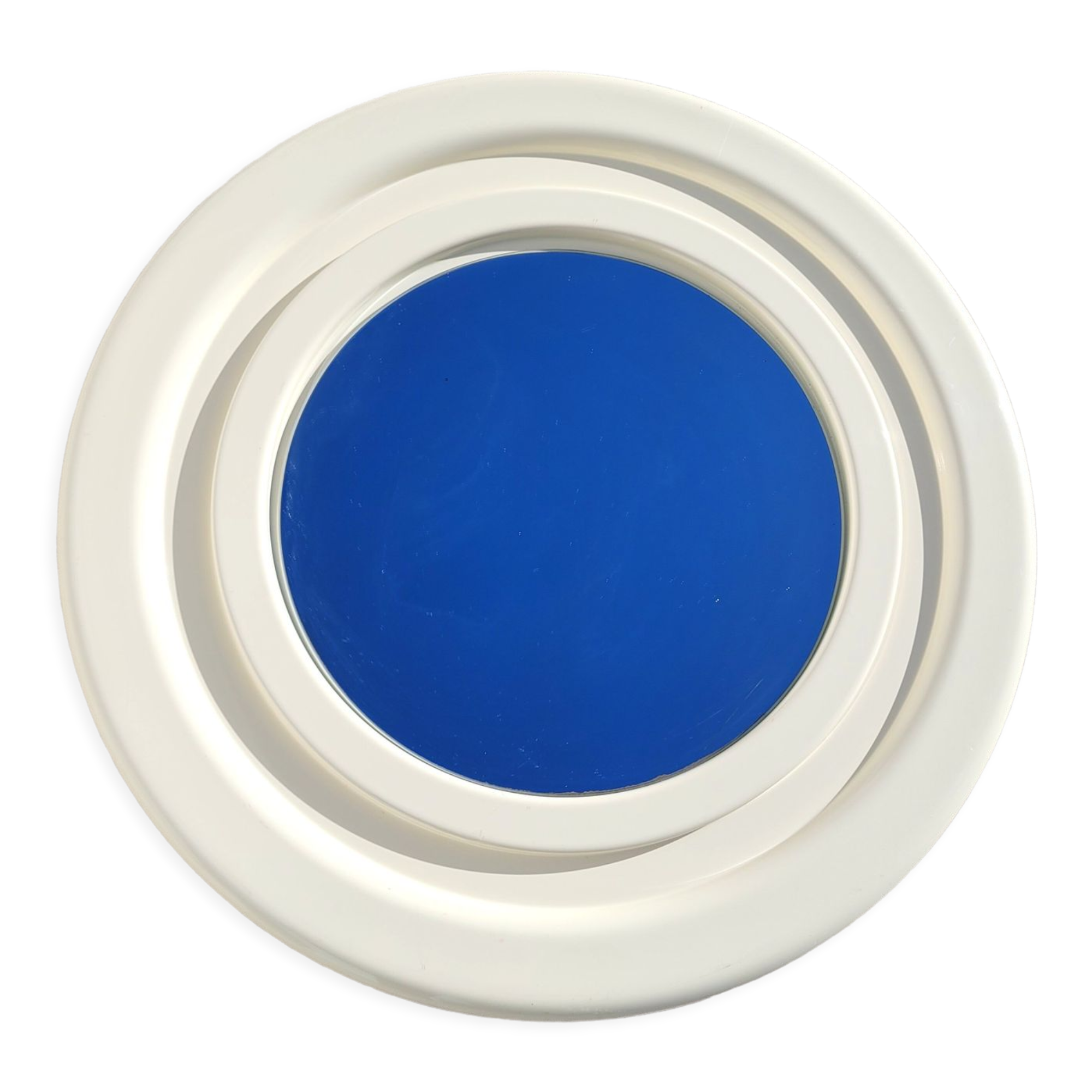 Round mirror white 50cm vintage 1970