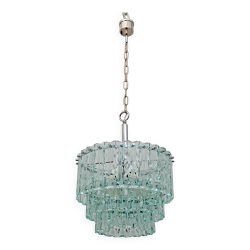 Lustre en cristal taillé par Cristal Art, Italie, années 1970