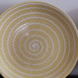 Lot de 5 anciennes assiettes plates Longchamp jaune soleil