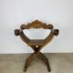 Chaise Florentine Savonarole pliante, bois, style renaissance