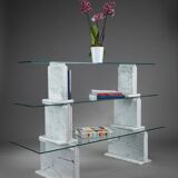 Carrara marble and glass library - 1970