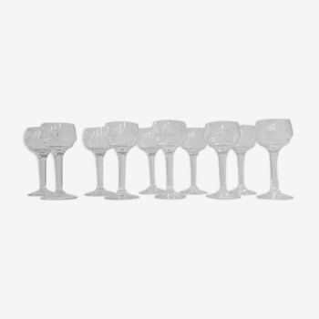 Set of 10 liqueur glasses