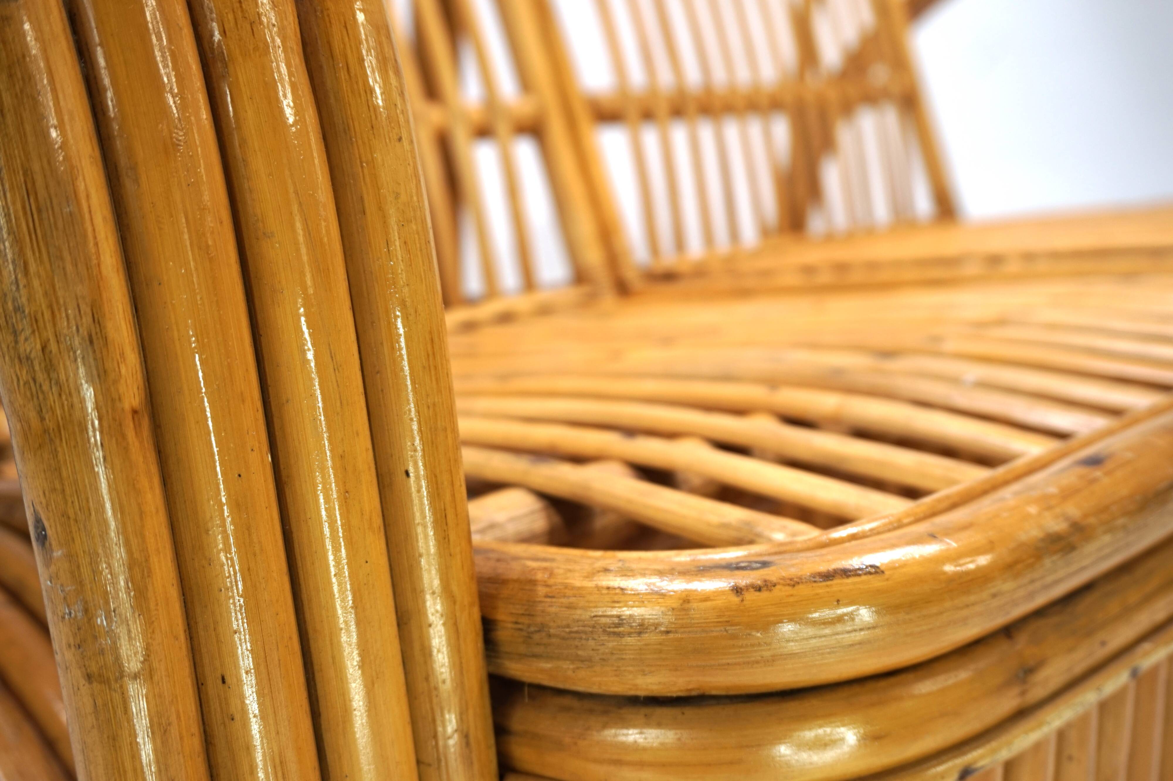 Canapé deux places en rotin design Paul Frankl, 1940