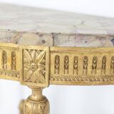 Console in gilded wood and Aleppo breccia marble. Circa 1780.