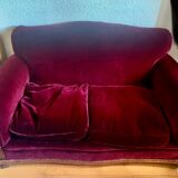 Red velvet sofa
