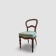 Antique Victorian era ballon back chairs and stool