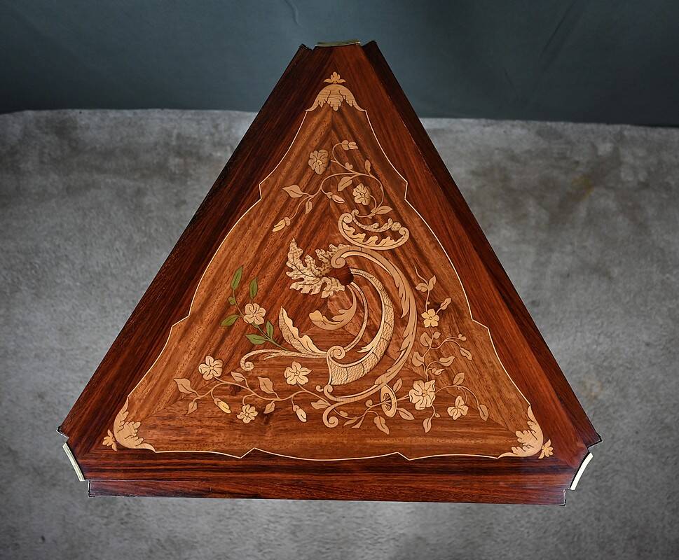 Small Folding Table in Mahogany, Napoléon III period – 2nd half of the 19th century