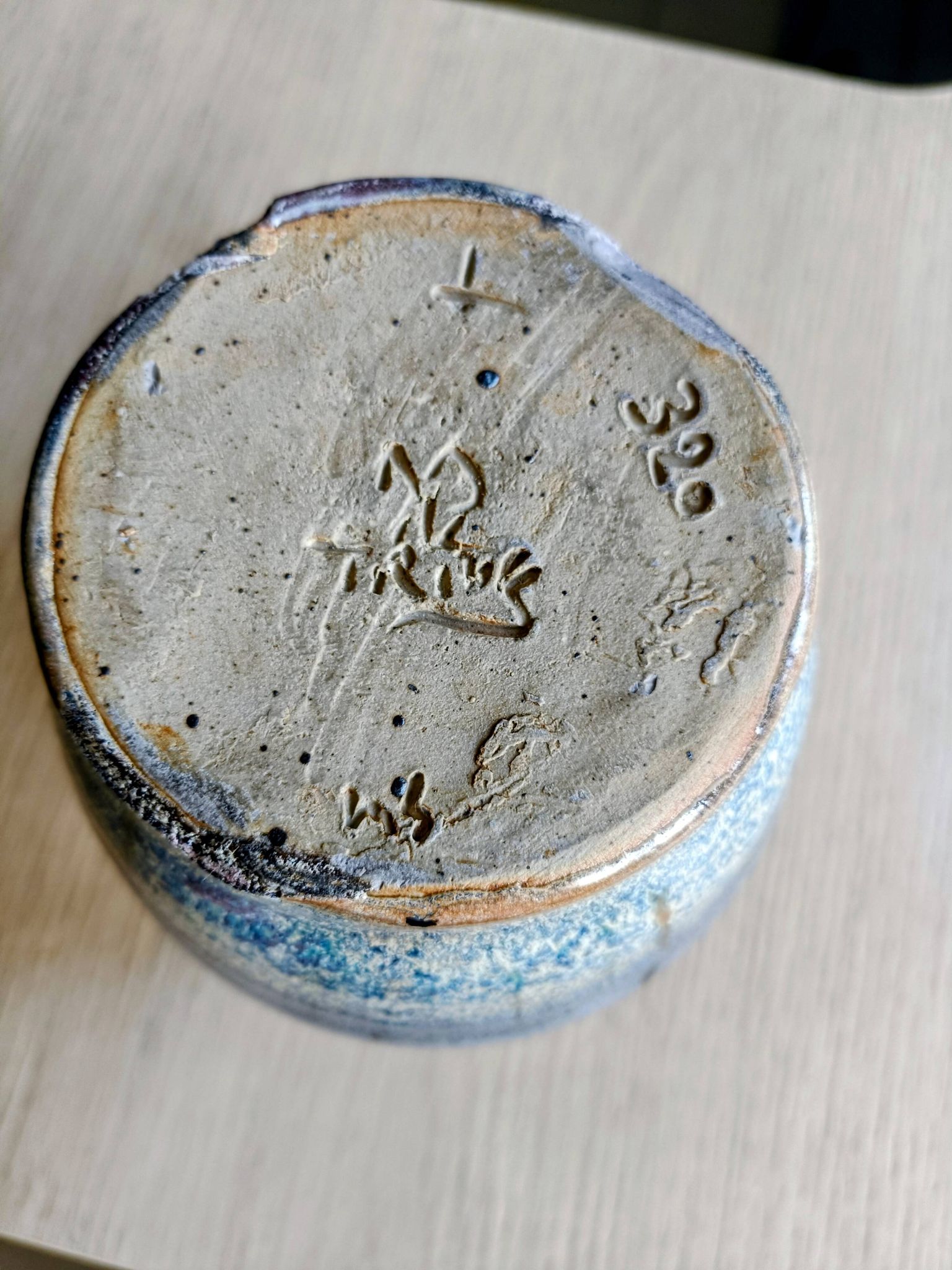 Glazed stoneware jug handmade
