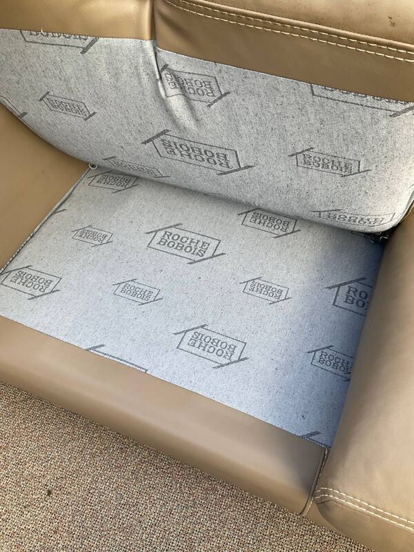 Canapé 3 places Roche Bobois en cuir beige