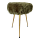 Pelfran khaki moumoute stool, 1960s