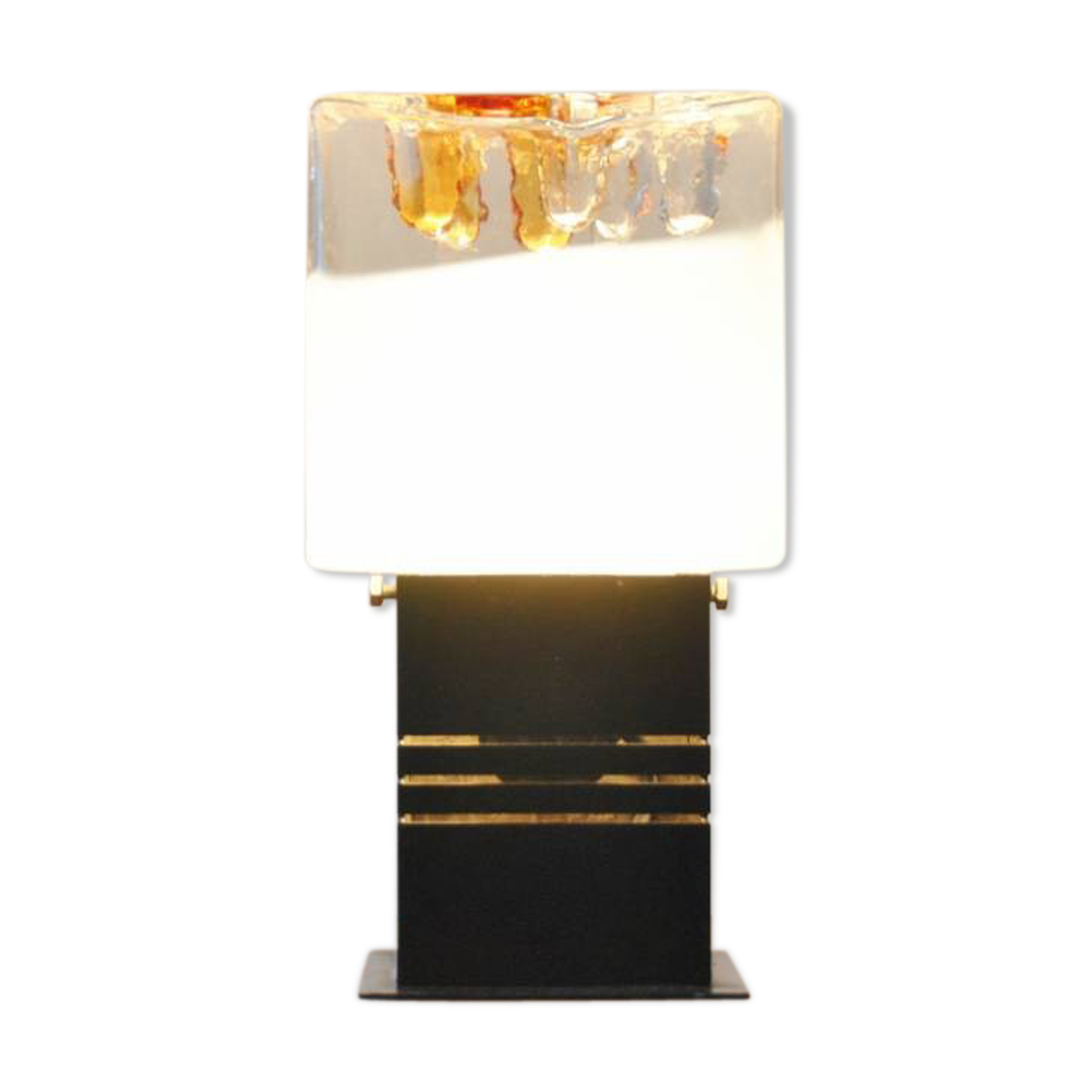 Vintage Italian glass table lamp