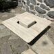 Table basse en travertin sculpturale