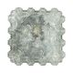 1970s square Hillebrand ceiling light made of thick pressed glass.