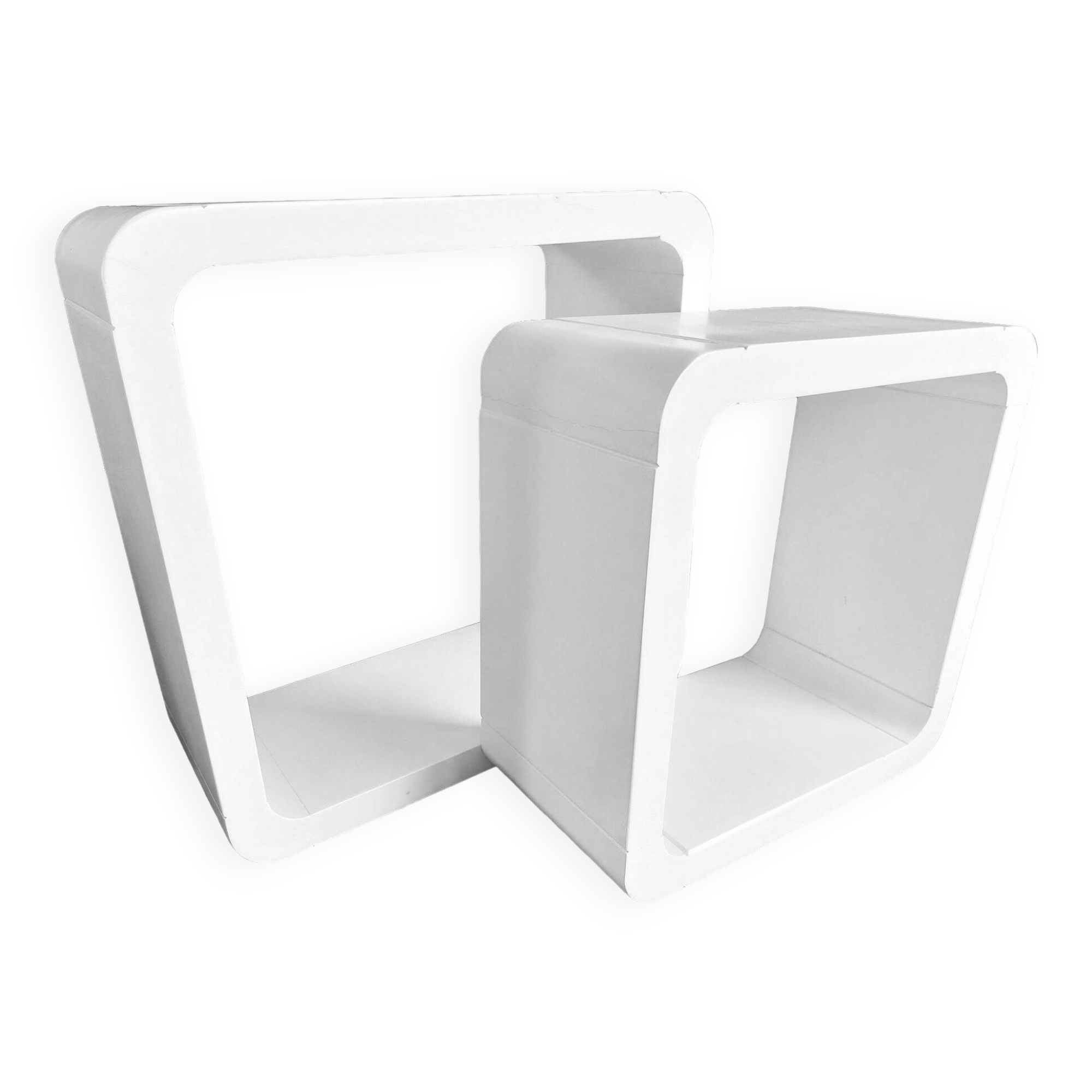 Vintage Shelves • 2 Modular Elements • Lacquered Wood • 1970-1980