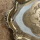 Old florentine tray painted wood, gilded, vintage 60,70