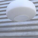 Scandinavian pendant light in white opaline glass