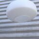 Suspension scandinave en verre opalin blanc