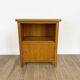 Pair of bedside tables blond wood and vinyl Jantzi 1966