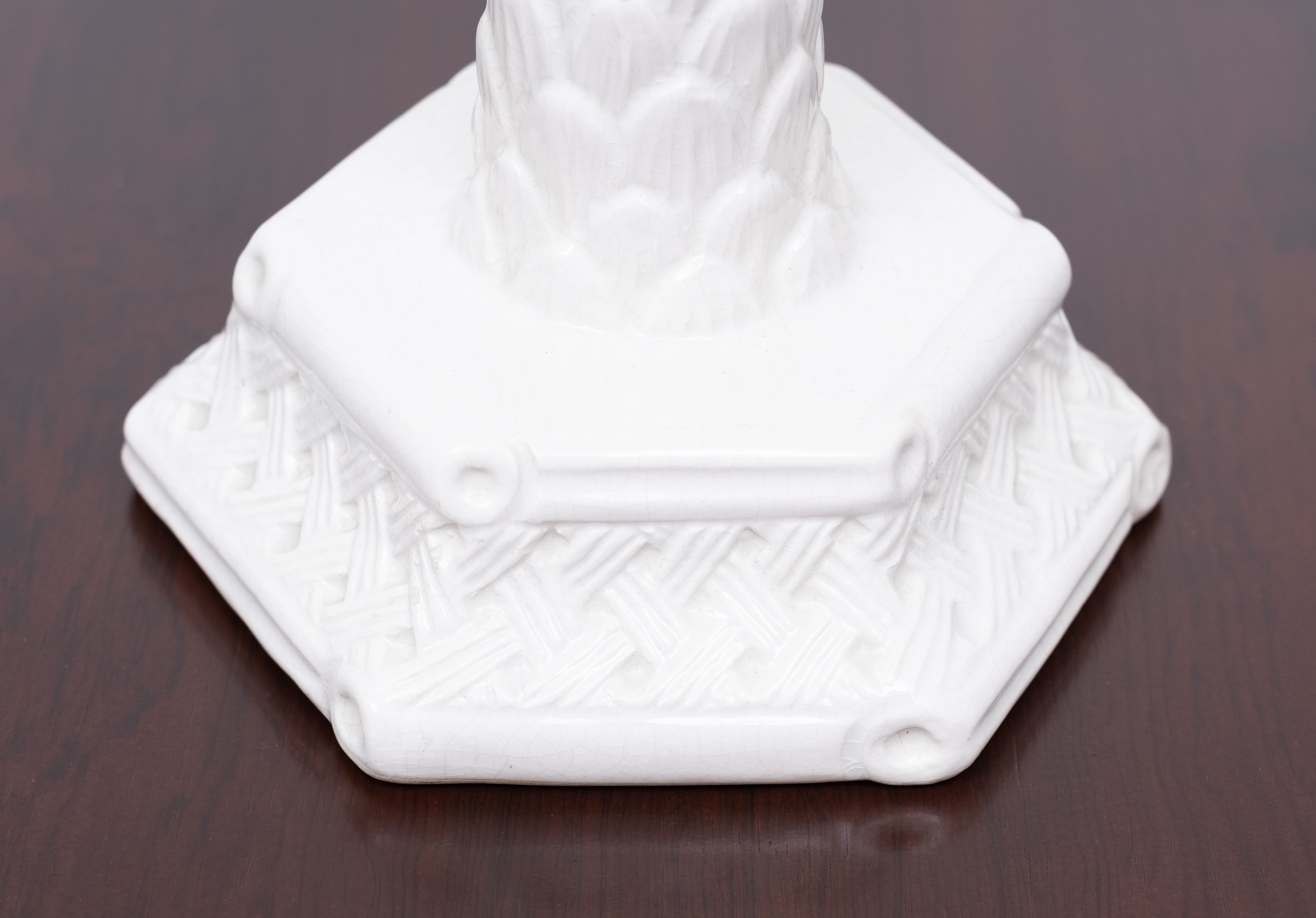 Palm tree table lamp ceramic, france, 1950s