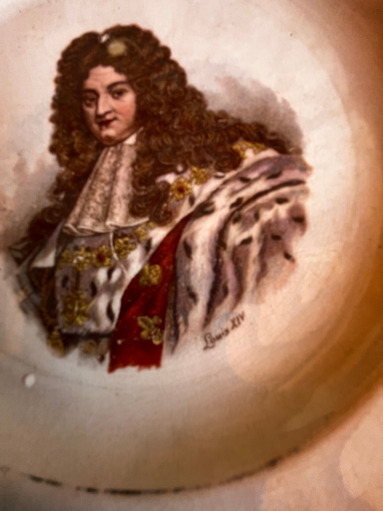 Set of 7 antique dessert plates St Amand and Hamage