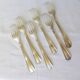 6 vintage Christofle Art Deco style silver-plated metal forks 220669