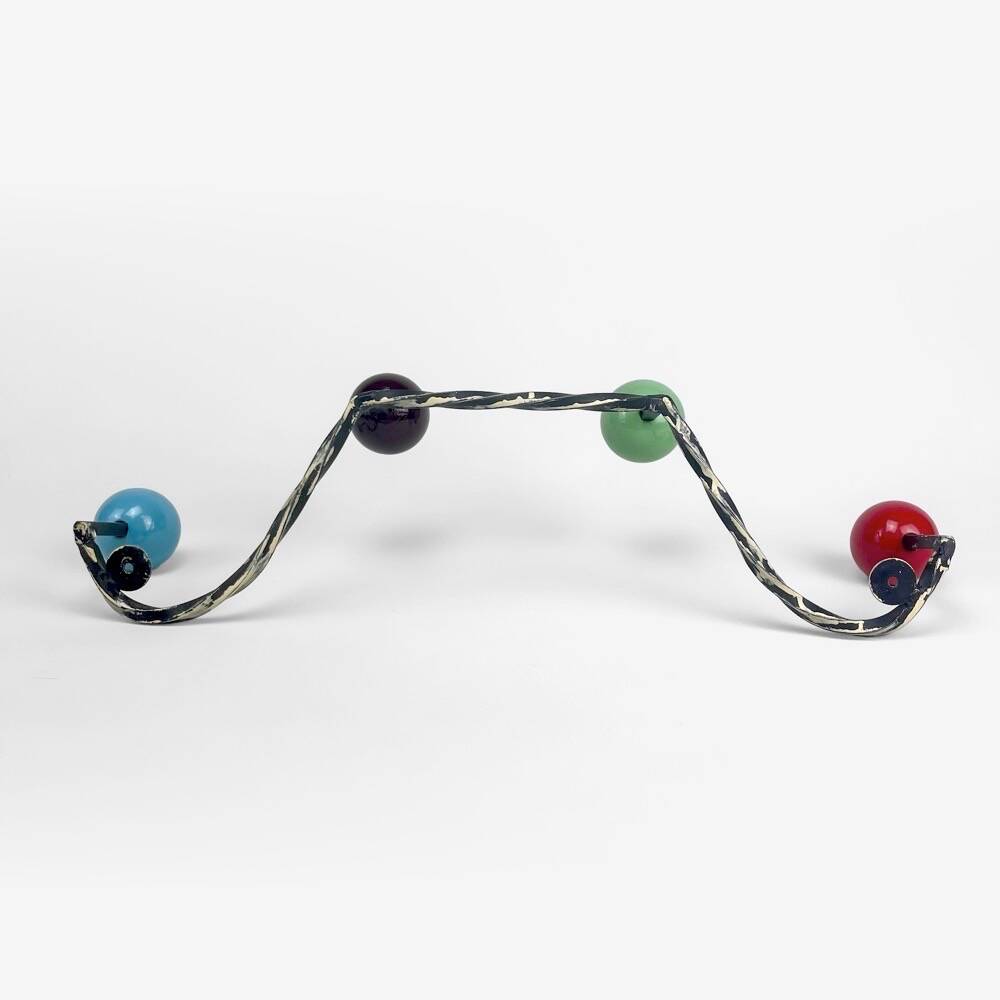 Ball and wrought iron coat racks from the 50s/60s