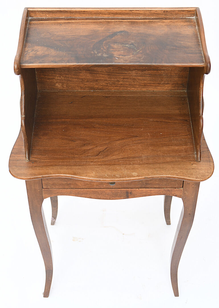 Pair of walnut bedside tables