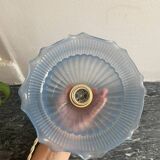 Frosted blue glass suspension vintage cottage style