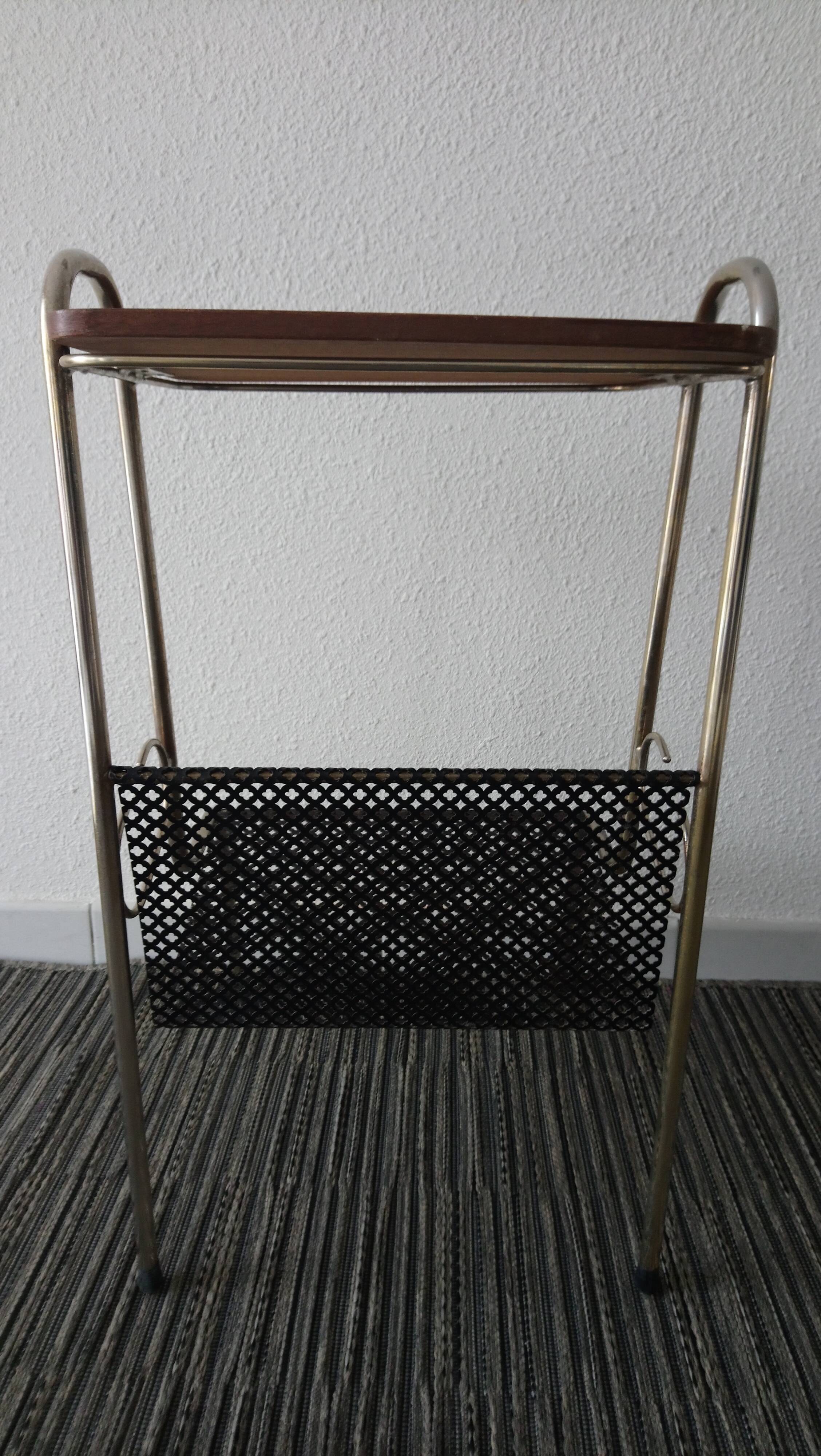 Vintage magazine rack side table