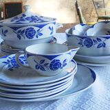Table service Digoin Sarreguemines - blue and white