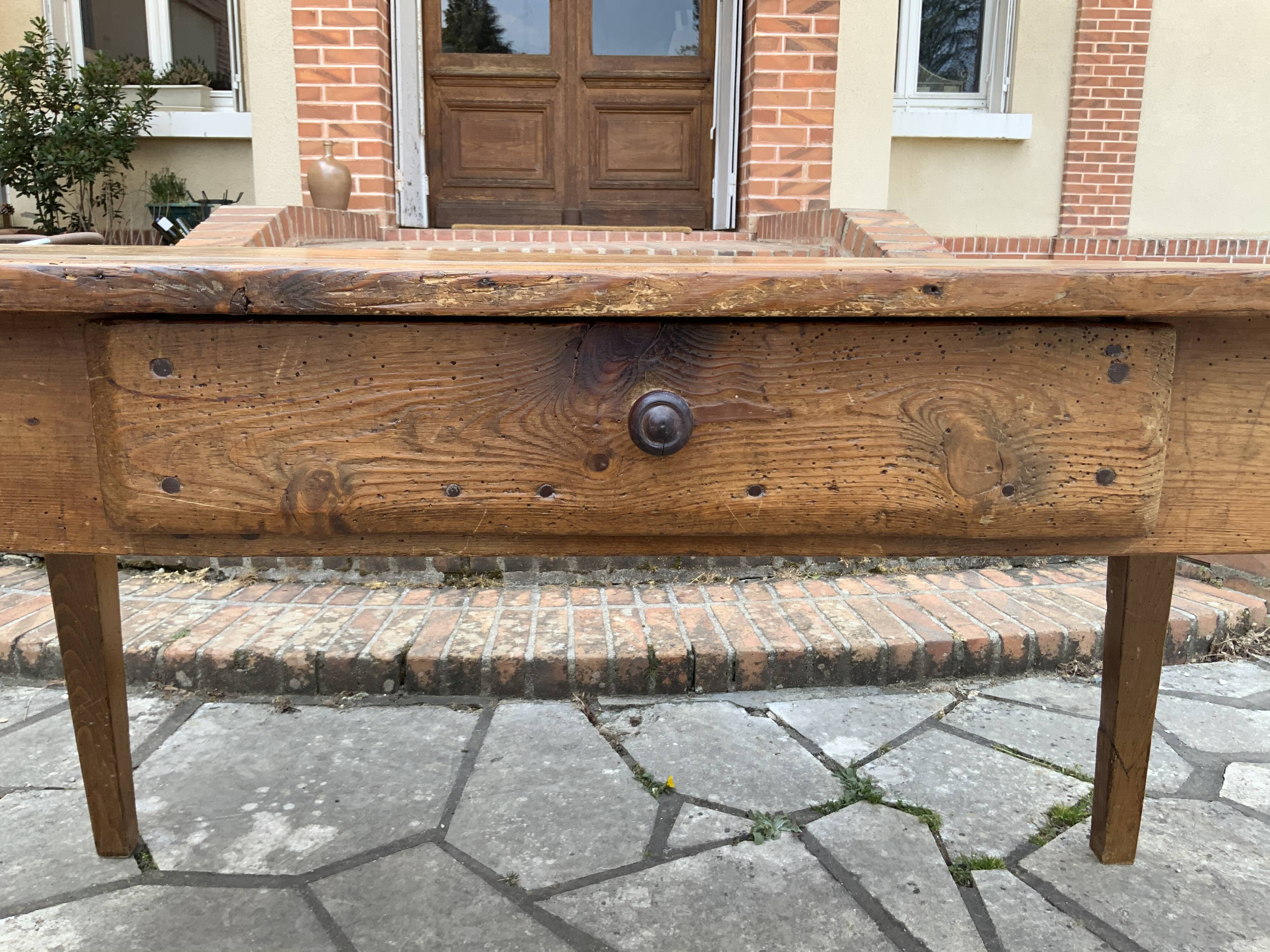 Old oak farm table 153cm
