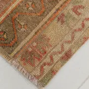 Red Brown Persian Runner Rug, Vintage Handmade Hallway Decor, 72x278cm