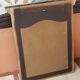 Miroir noir et bois naturel brut