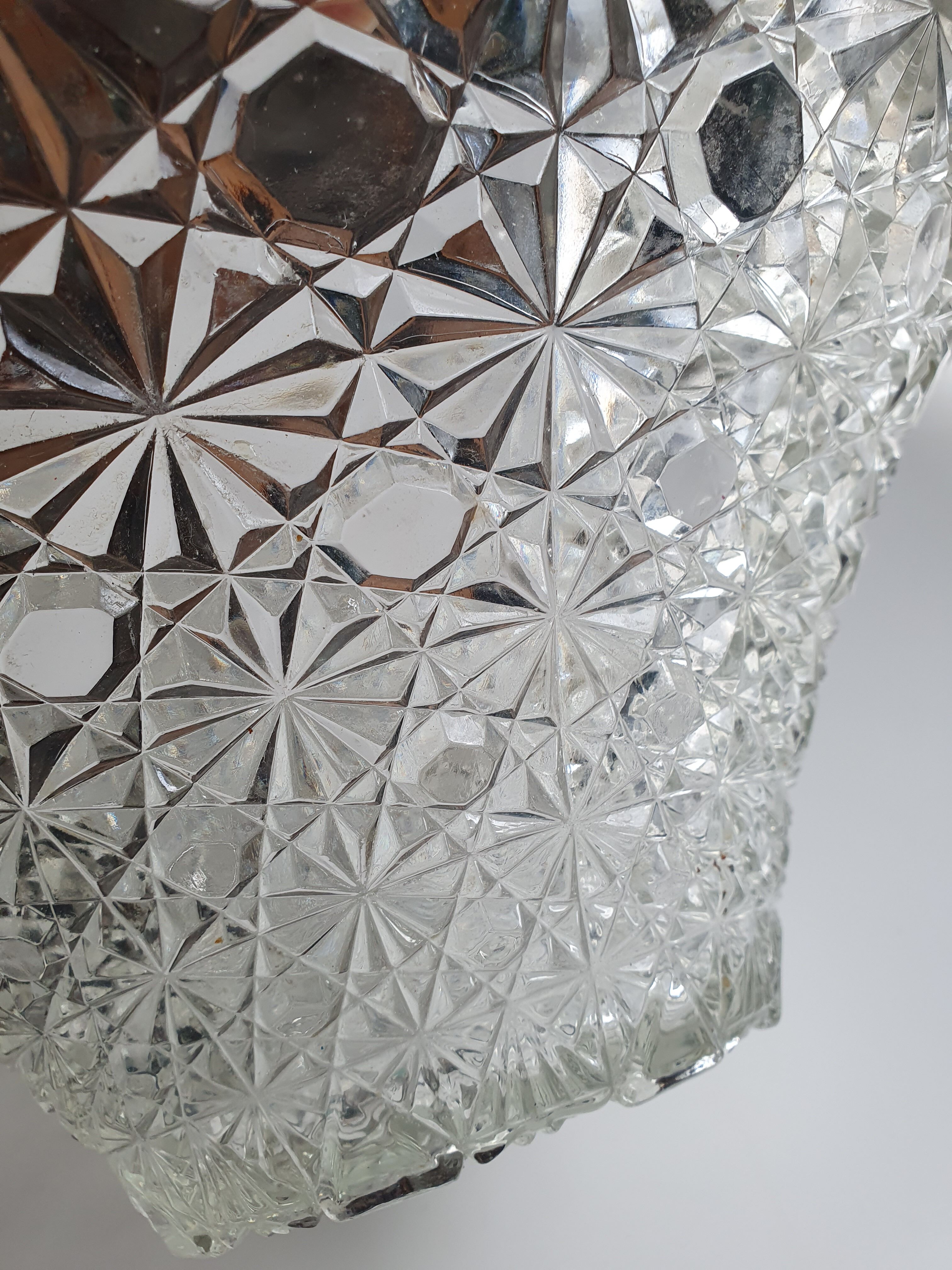 Cut glass salad bowl