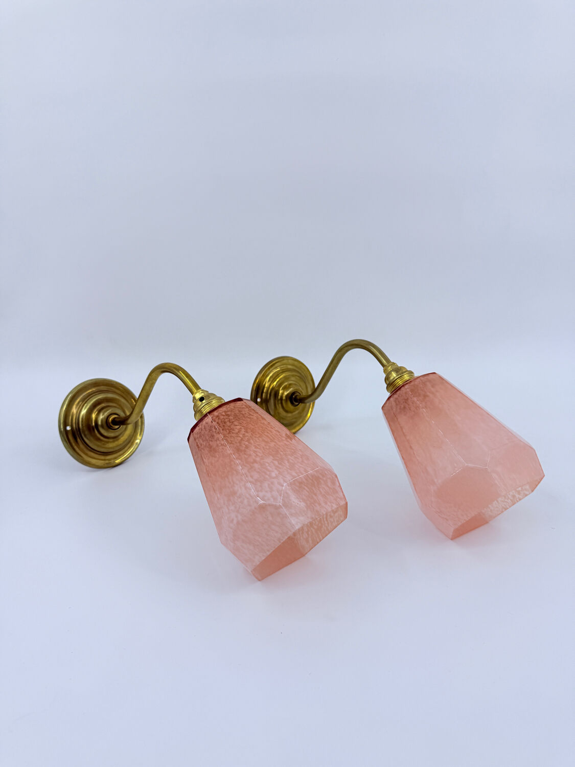 Paire d'appliques col de cygne