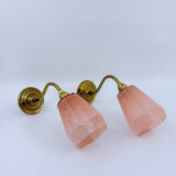 Paire d'appliques col de cygne