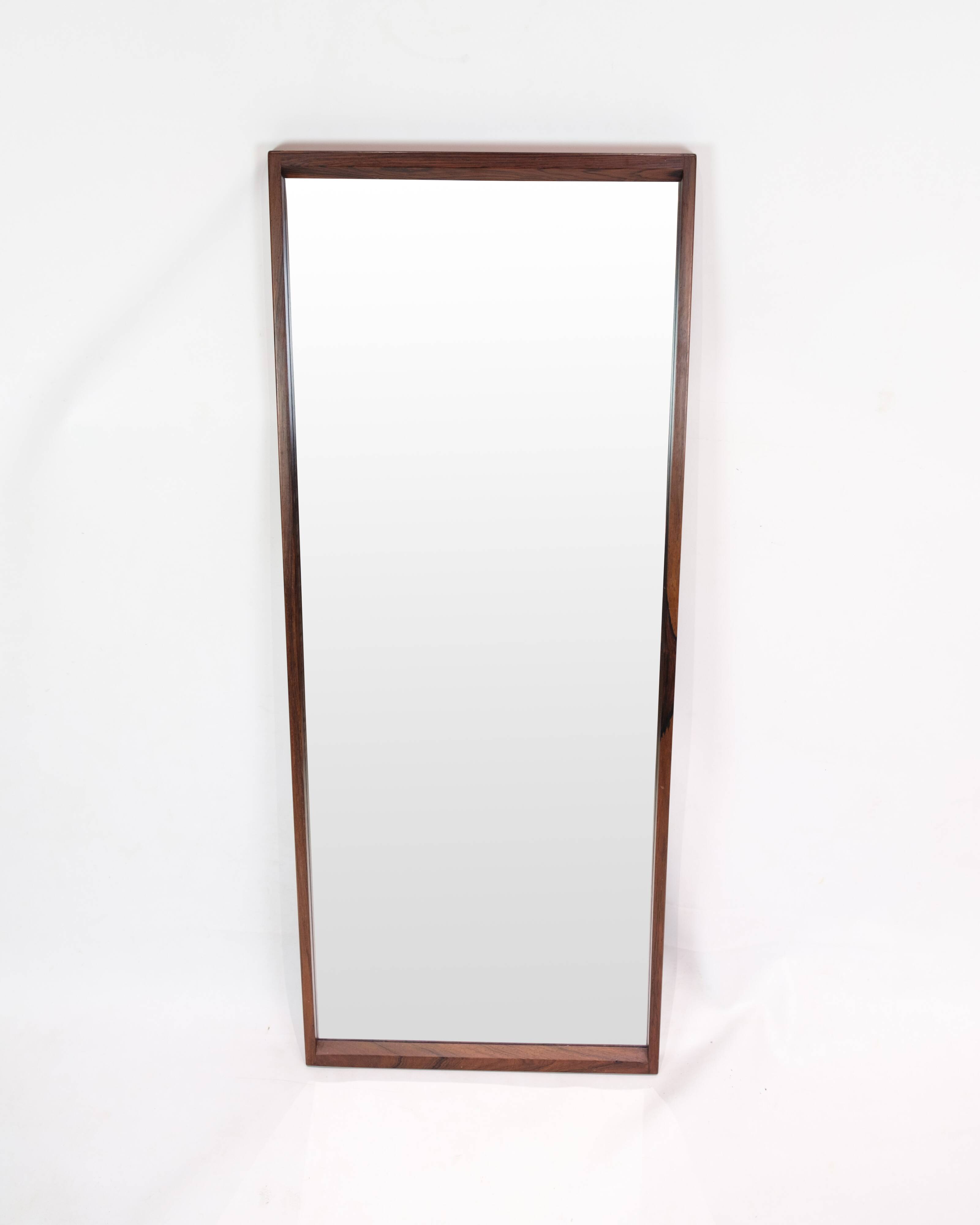 Mirror Made With Frame Of Rosewood By Aksel Kjersgaard For Odder From 1960s