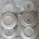 6 Vintage Mismatched Blue and White Porcelain Dessert Plates Set B0